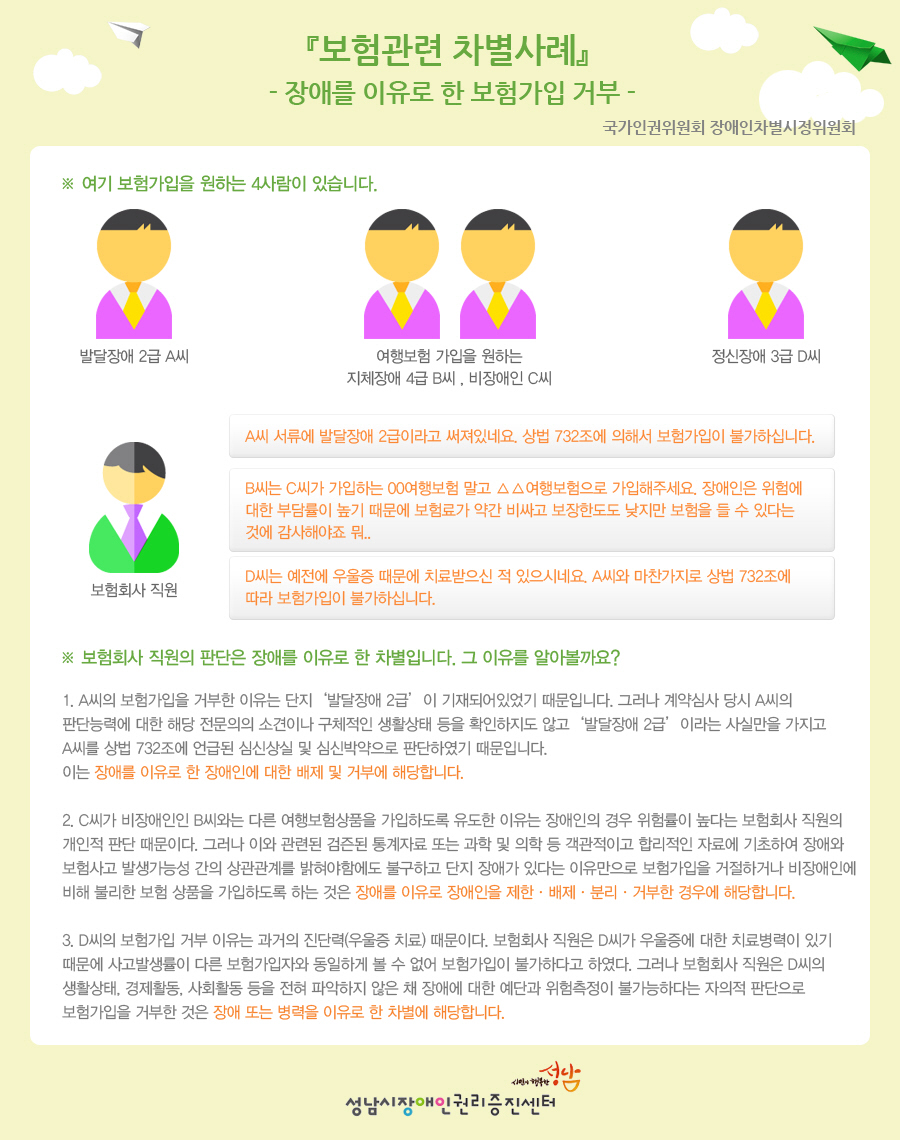11월 인권알림이단 인권레터Ⅷ <보험관련차별사례> 