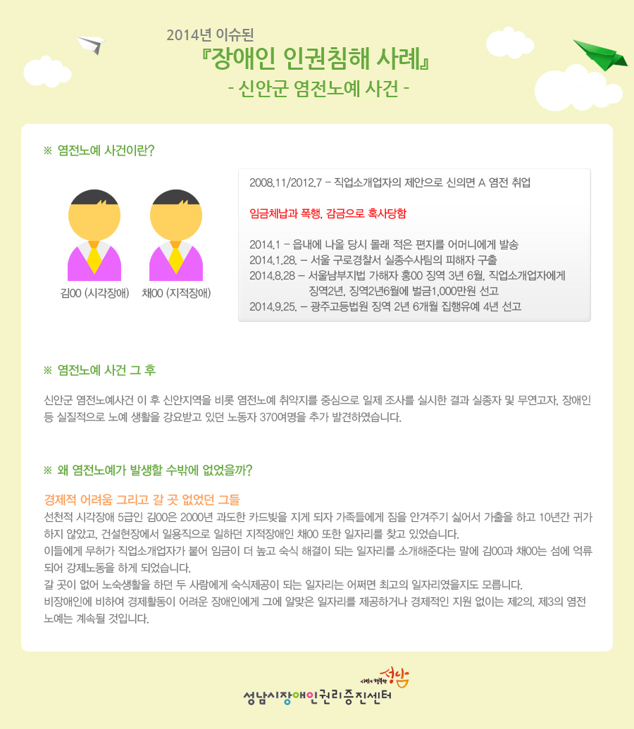 장애인 인권침해사례 사진
